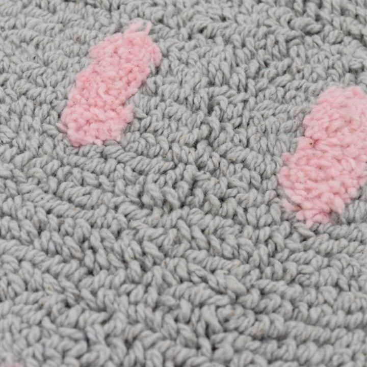 玄関マット室内用35×70cmセミサークルマットスマイル