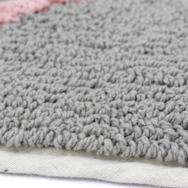 玄関マット室内用35×70cmセミサークルマットスマイル