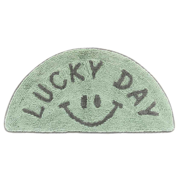 玄関マット室内用35×70cmセミサークルマットスマイル