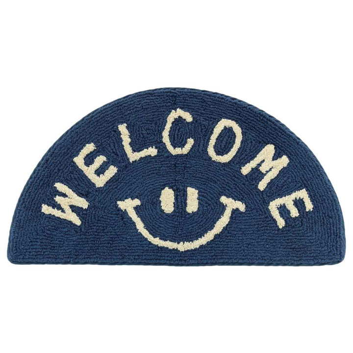 玄関マット室内用35×70cmセミサークルマットスマイル