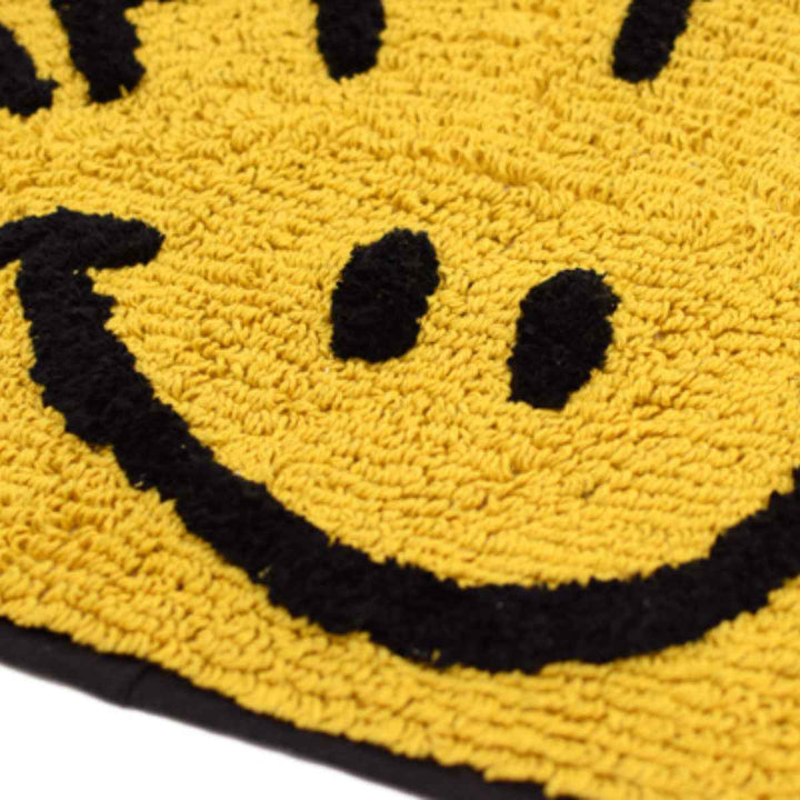 玄関マット室内用35×70cmセミサークルマットスマイル