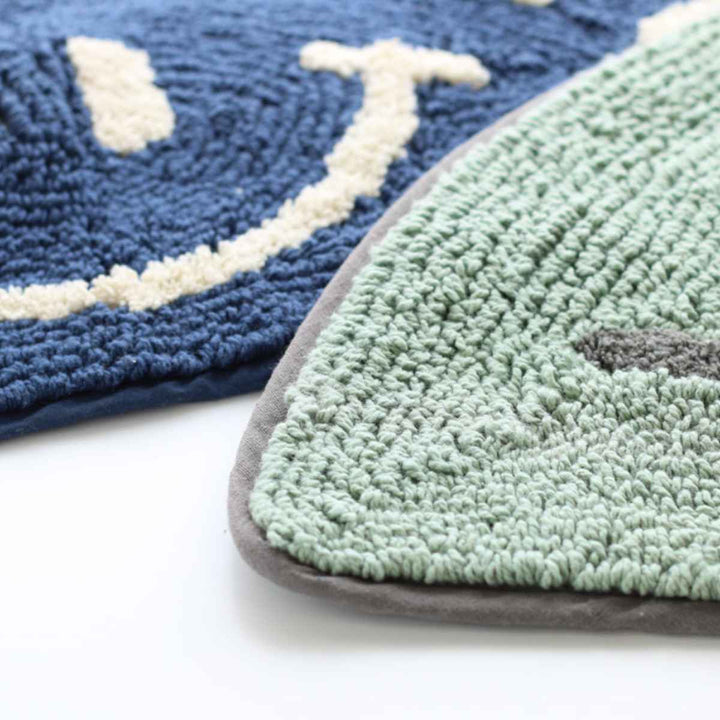 玄関マット室内用35×70cmセミサークルマットスマイル