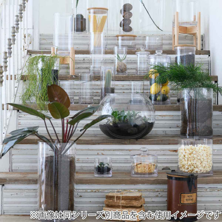 花瓶割れないガラスPVシリンダー直径25×高さ10cm