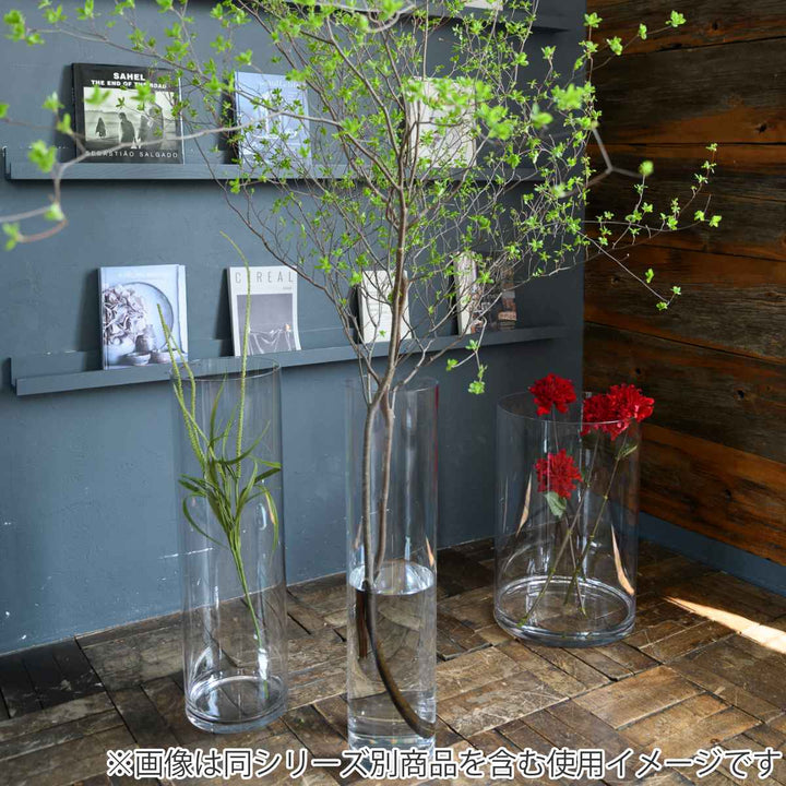 花瓶割れないガラスPVシリンダー直径25×高さ80cm