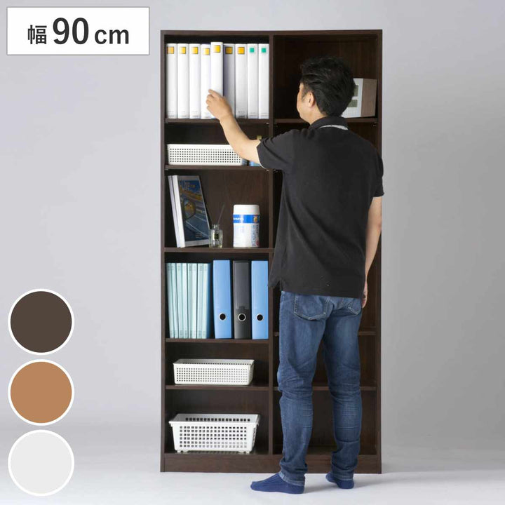 本棚2列6段大量収納ラック幅90cm