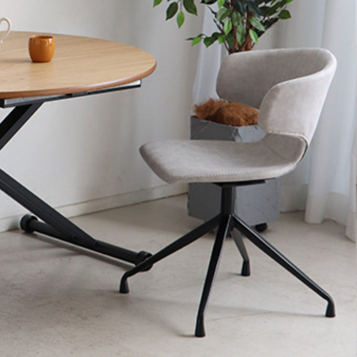 チェア座面高44cm回転レザー調アーマー