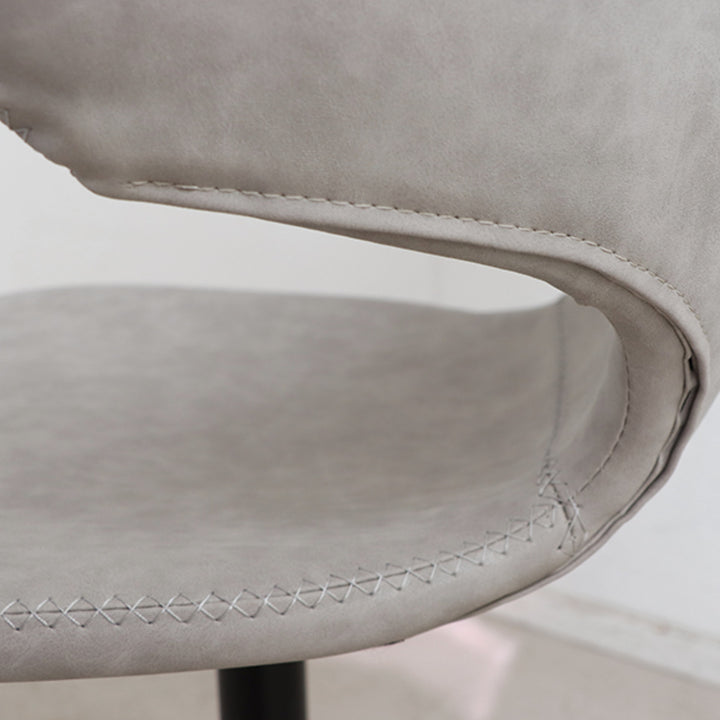 チェア座面高44cm回転レザー調アーマー