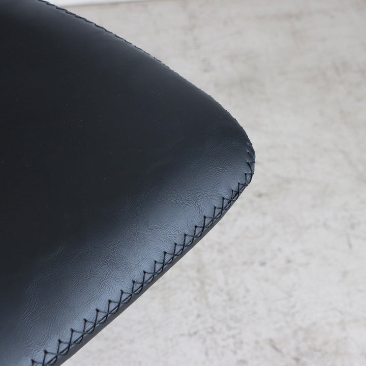 チェア座面高44cm回転レザー調アーマー