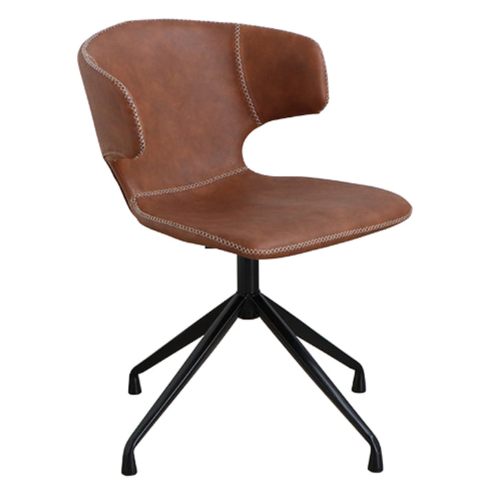 チェア座面高44cm回転レザー調アーマー