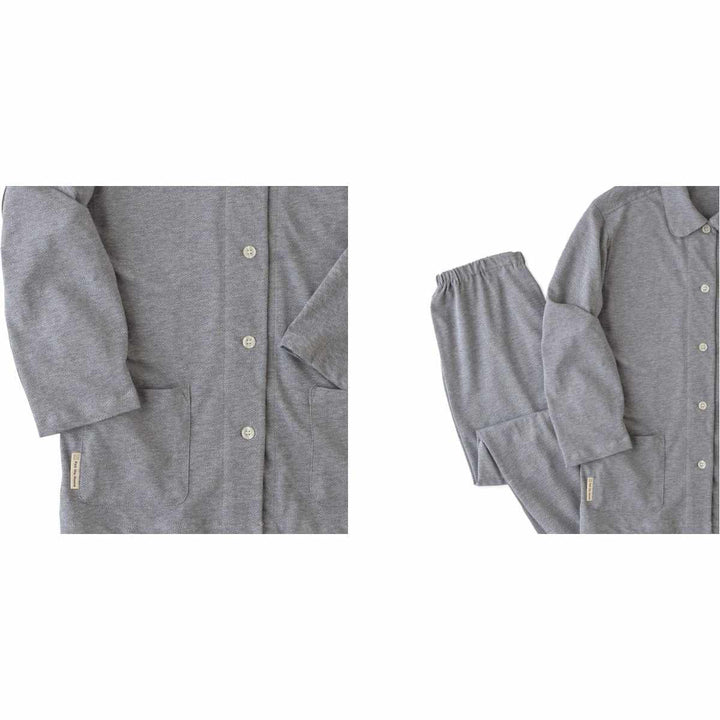 パジャマFabtheHomeMレディースヘリンボーンニット綿100％