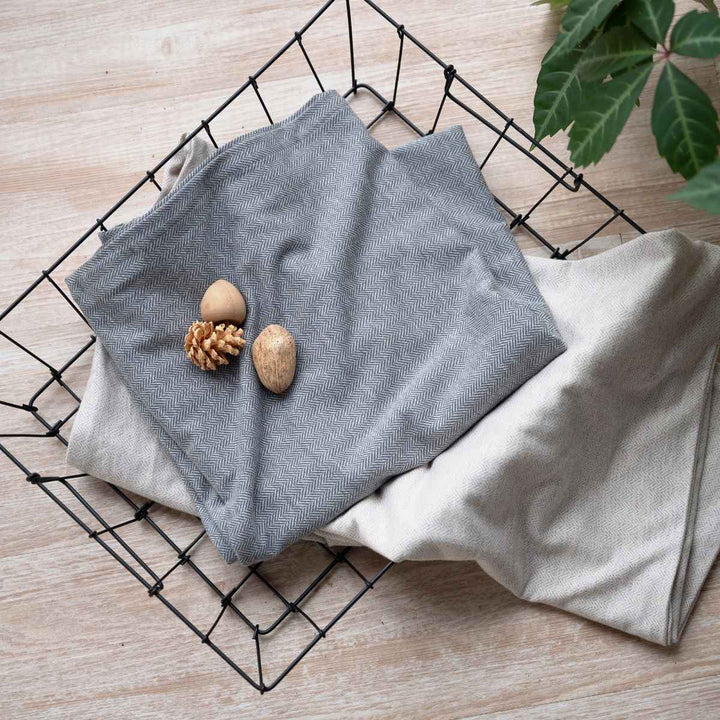 パジャマFabtheHomeMレディースヘリンボーンニット綿100％