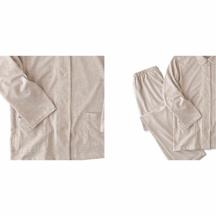 パジャマFabtheHomeLレディースヘリンボーンニット綿100％