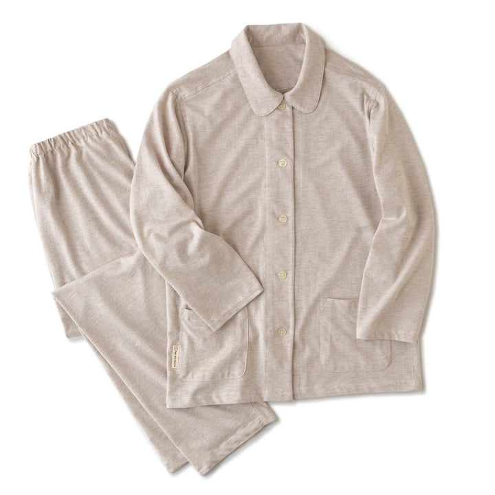 パジャマFabtheHomeLレディースヘリンボーンニット綿100％