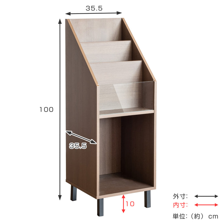 レコード収納幅35.5cmオープンラックスリムタイプ