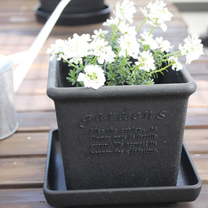 植木鉢エコポット角型木粉入り幅15cm