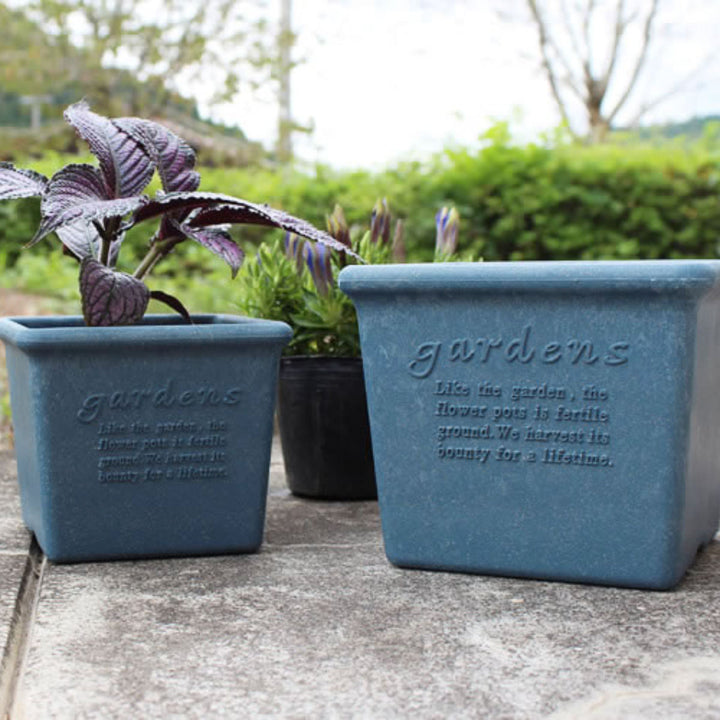 植木鉢エコポット角型木粉入り幅15cm