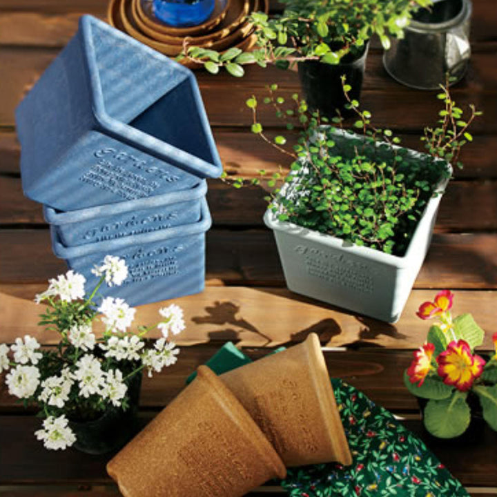 植木鉢エコポット角型木粉入り幅15cm