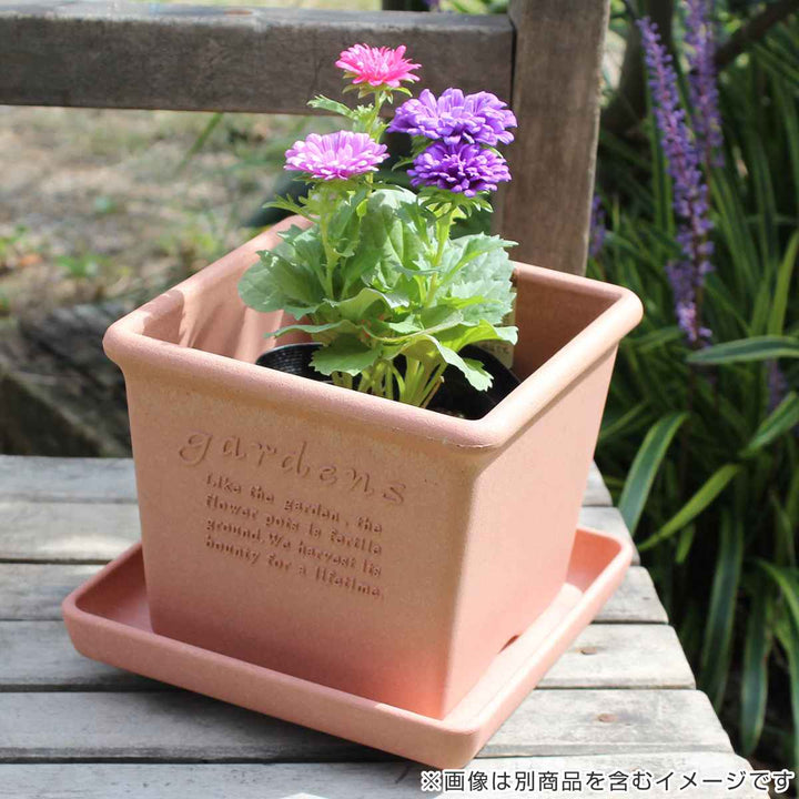 植木鉢エコポット角型木粉入り幅15cm