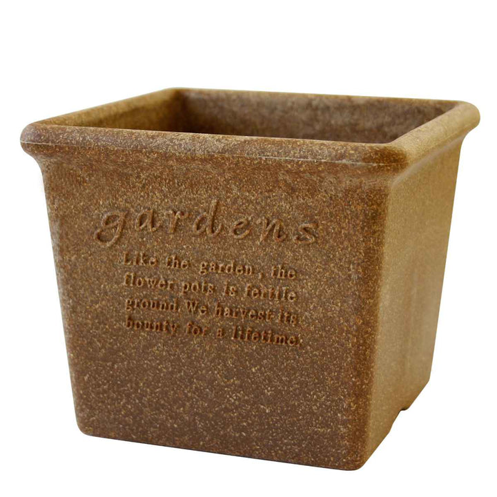 植木鉢エコポット角型木粉入り幅15cm