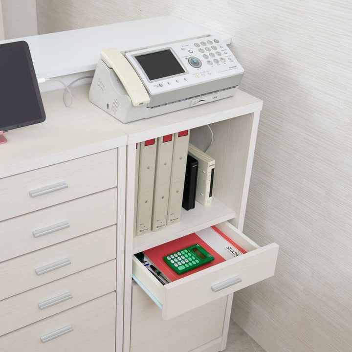 カウンター下収納幅40cmオープンタイプ引出し付日本製完成品