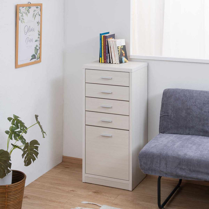 カウンター下収納幅40cmチェスト5段日本製完成品