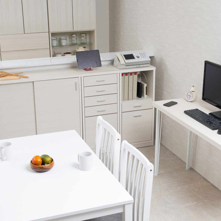 カウンター下収納幅40cmチェスト5段日本製完成品