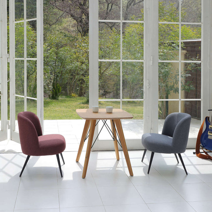 ダイニングチェア座面高40cmプラム