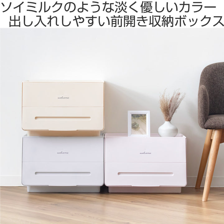 収納ボックス前開き幅45×奥行34×高さ31cmソイカラーズ