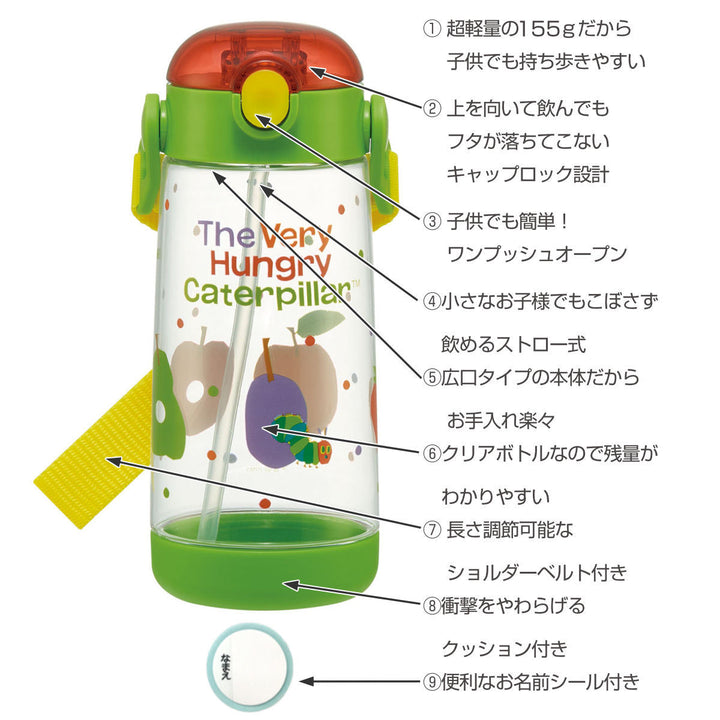 水筒キッズ480ml抗菌直飲みプラスチックキャラクター