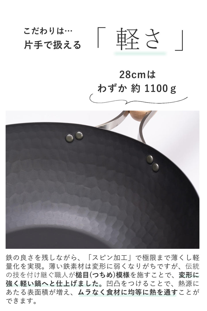 中華鍋鉄製28cmenzoIH対応日本製