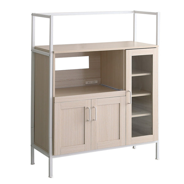 レンジ台幅93.5cmワイドタイプ北欧調スチールフレーム