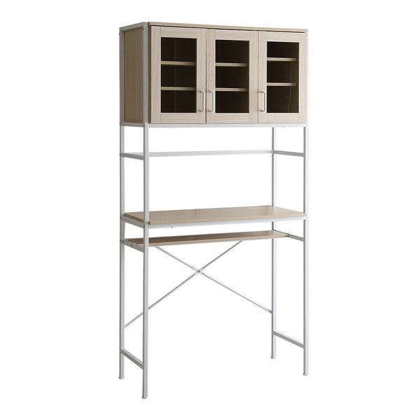 ゴミ箱上ラック幅93.5cmワイドタイプ北欧調スチールフレーム