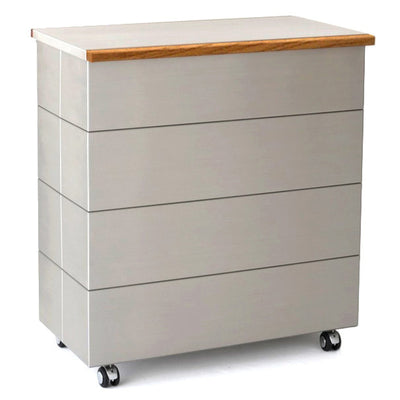 ゴミ箱 90L CUBOID ダブルステンレス 天然無垢 蓋
