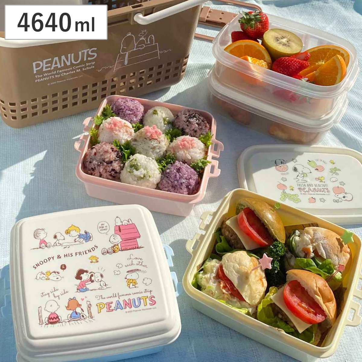ピクニックセット ピクニックセット スヌーピー バスケット ピクニックケース 保存容器