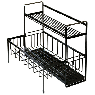 山崎実業 tower 水切りラック スペース広がる 伸縮 2段 タワー