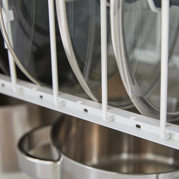 山崎実業towerシンク下高さ調整鍋蓋＆フライパン収納ラック2段タワー