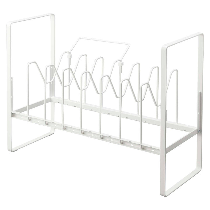 山崎実業towerシンク下高さ調整鍋蓋＆フライパン収納ラック2段タワー