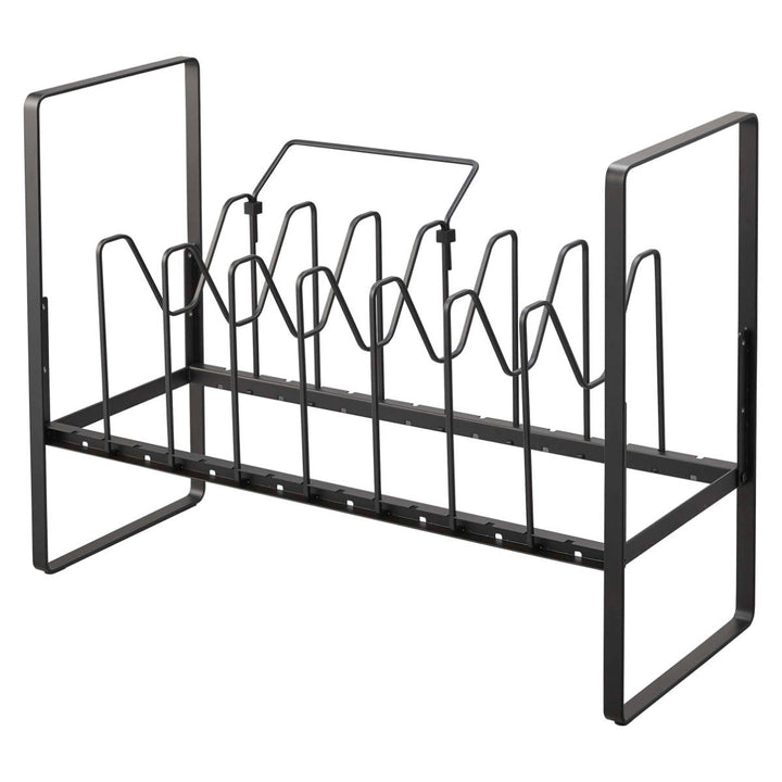 山崎実業towerシンク下高さ調整鍋蓋＆フライパン収納ラック2段タワー