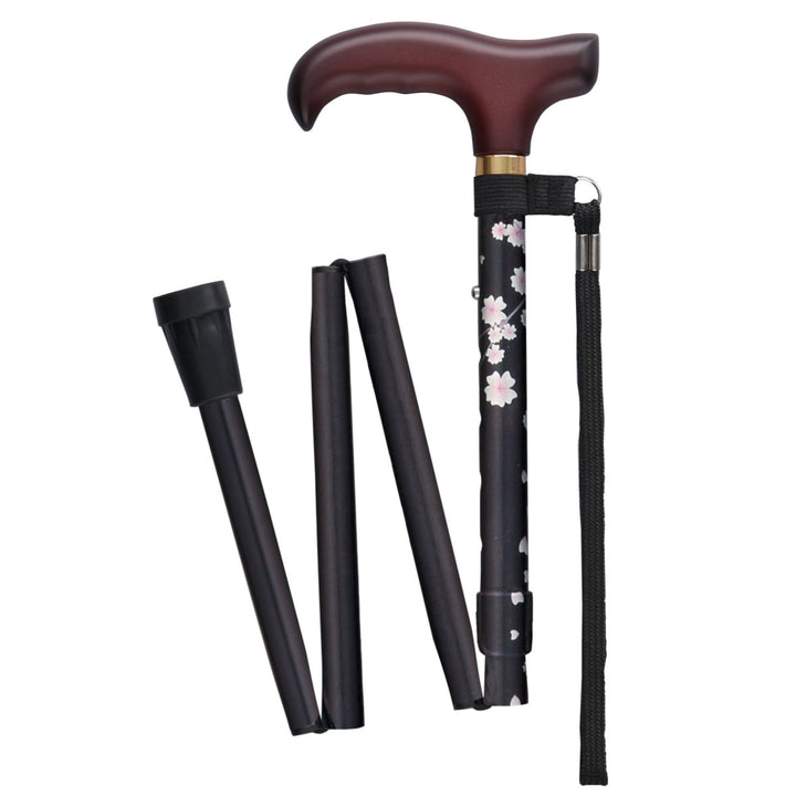 杖ベーシック折りたたみ軽量女性おしゃれステッキ介護