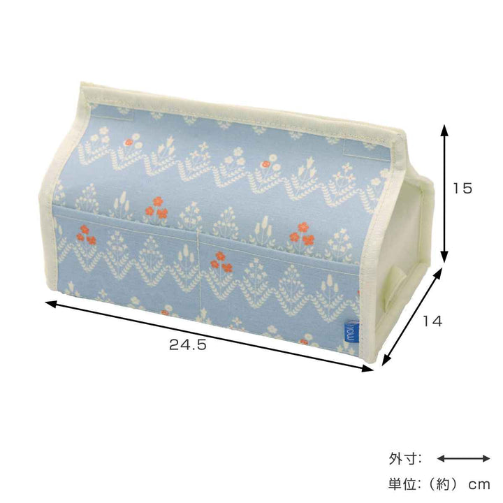 ティッシュケースmoinoモイノポケット付き北欧柄