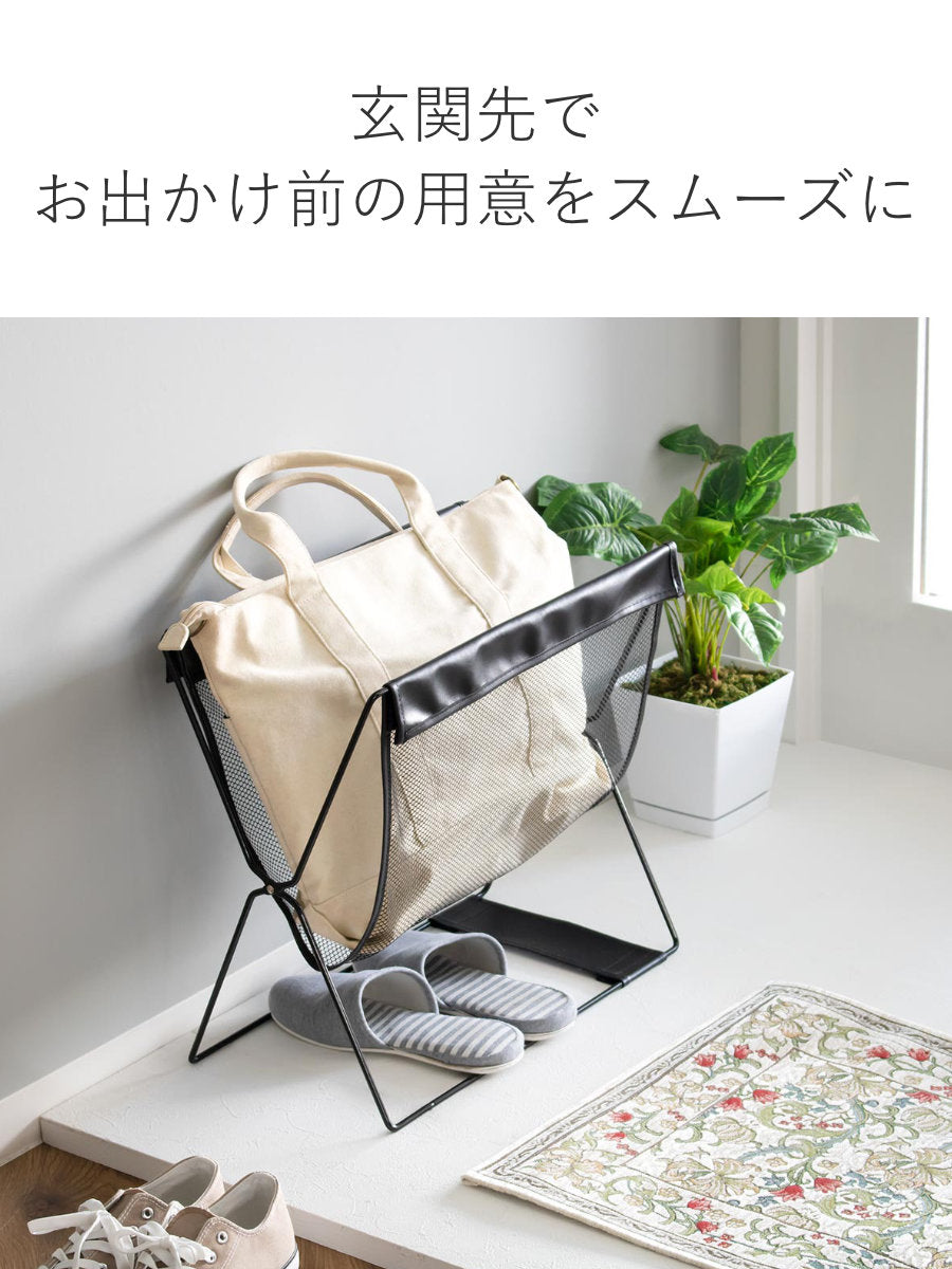 手荷物入れ レザー調ハンモック型 メッシュバスケット – ハウジー