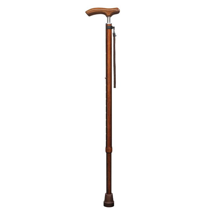 杖スレンダーネックステッキ伸縮木目軽量おしゃれ介護