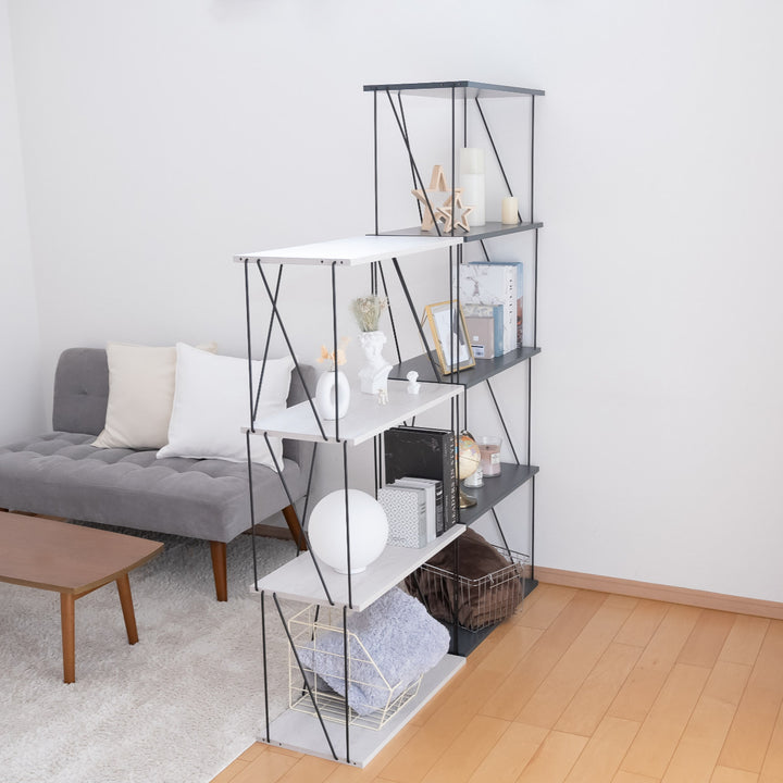 EZBOワイヤーラック2段幅61cm工具不要簡単組立モノトーン