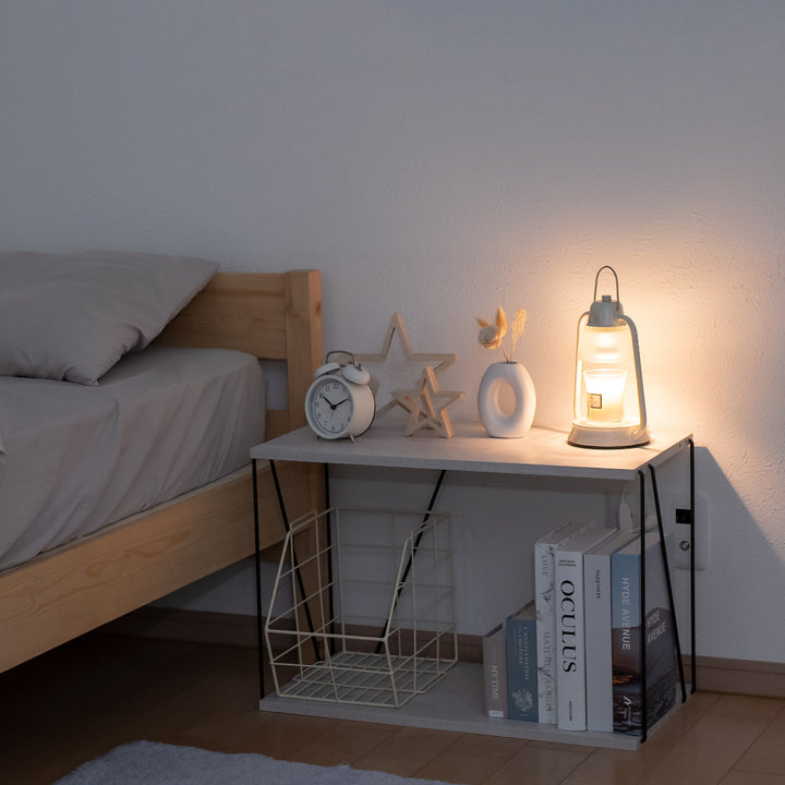 EZBOワイヤーラック2段幅61cm工具不要簡単組立モノトーン