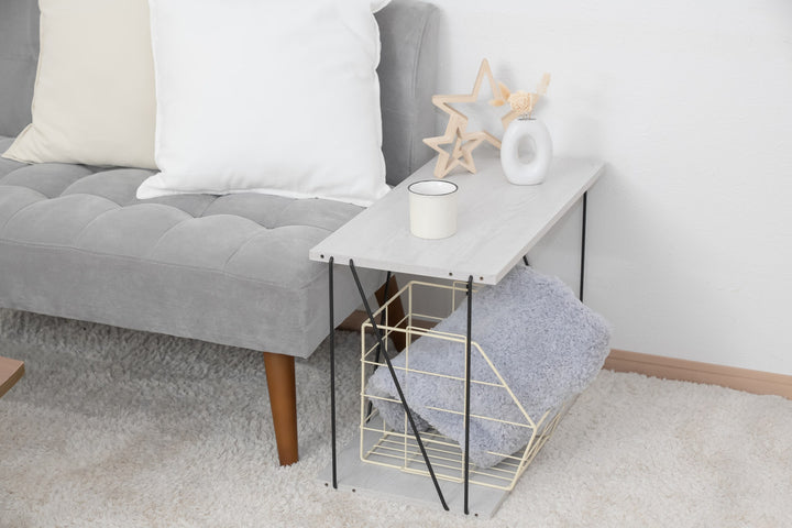 EZBOワイヤーラック2段幅61cm工具不要簡単組立モノトーン