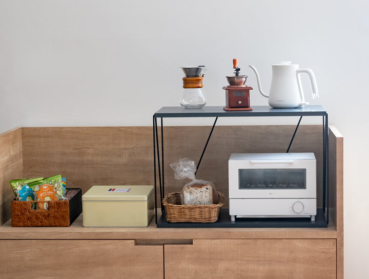 EZBOワイヤーラック2段幅61cm工具不要簡単組立モノトーン