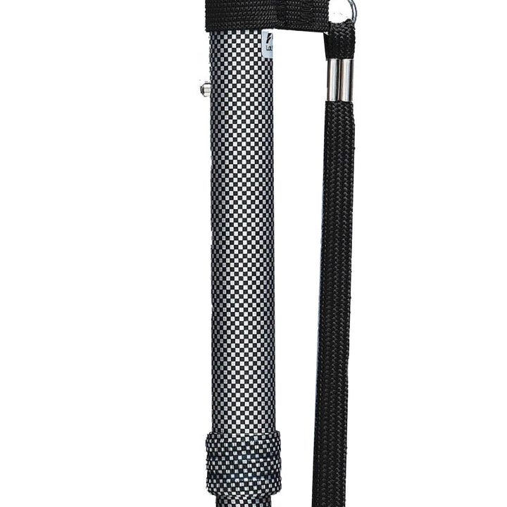 杖折りたたみベーシックチェックシルバー軽量