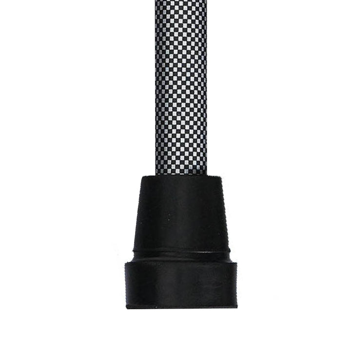 杖折りたたみベーシックチェックシルバー軽量