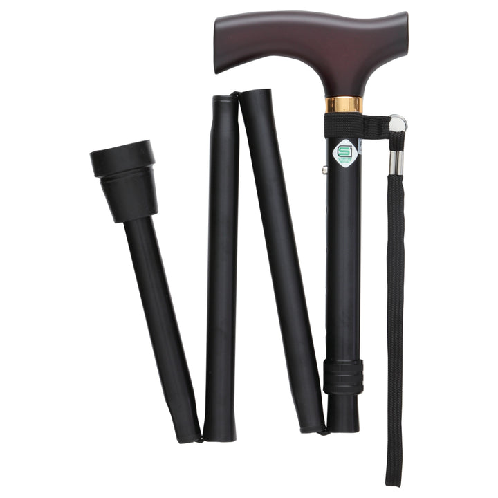 杖折りたたみベーシックブラック軽量