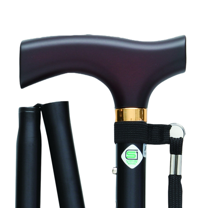 杖折りたたみベーシックブラック軽量